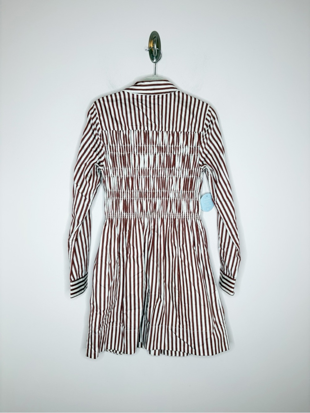 Hill House Mira Striped Shirt Dress Rust Small - Picture 6 of 6